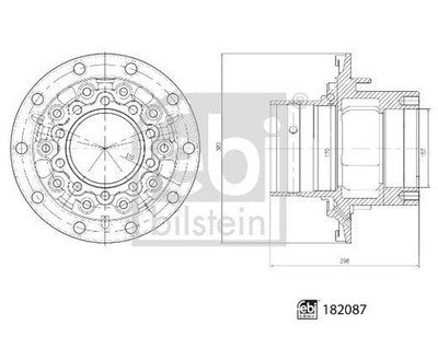 Febi 182087 Wheel Hub Rear Axle Standard Durable High Performance Premium Grade