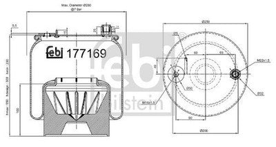 Febi 177169 Air Spring Rear Axle Right Premium Durable High Performance