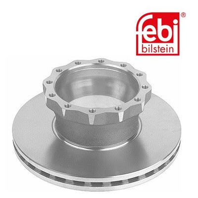Febi 10989 Brake Disc Rear Axle With Abs Sensor Ring Premium High Performance