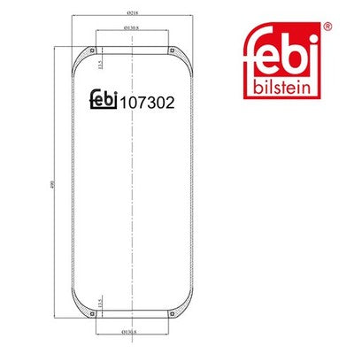 Febi 107302 Air Spring Without Piston Premium Grade Durable High Performance