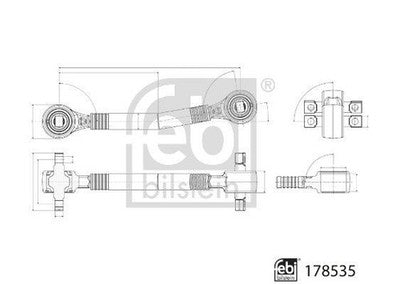 Febi 178535 Axle Strut Front Axle Left Right Steel Control Arm High Performance