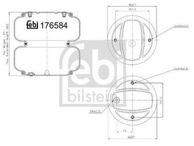 Febi 176581 Air Spring Premium Grade Standard Durable High Performance