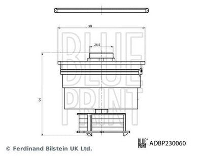 Blueprint ADBP230060 Fuel Filter Premium Fits Toyota LandCruiser 200 2008 - 2025