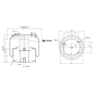 Febi 176793 Air Spring Standard Heavy Duty High Performance Premium Grade