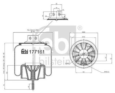 Febi 177161 Air Spring Front Axle Left Premium Durable High Performance
