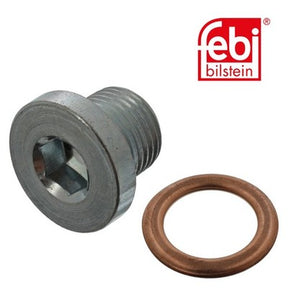 Febi 45618 Oil Drain Plug Steel Female Hex Zinc-Coated Fits Volvo S40 2004 - 10