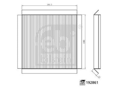 Febi 192861 Cabin Filter Standard Premium Grade Durable Fits MG MG3 2011 - 2025