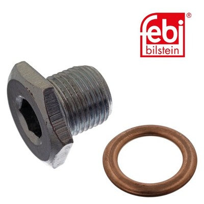 Febi 47130 Oil Drain Plug Steel Zink-Nickel Coated Fits Citroën C4 2006 - 2007
