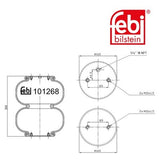 Febi 101268 Air Spring Standard Durable Heavy Duty Premium High Performance