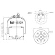 Febi 185229 Air Spring Rear Axle Premium Quality Standard High Efficiency