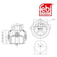 Febi 104536 Air Spring Front Axle With Insulating Hood Premium High Performance
