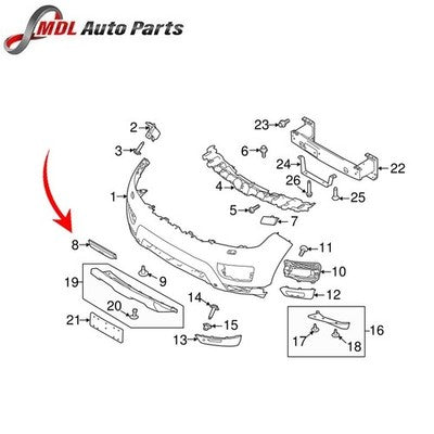 Land Rover Genuine Front Bumper Air Deflector - LR049653