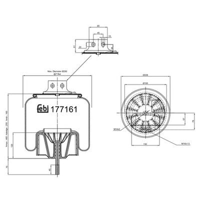 Febi 177161 Air Spring Front Axle Left Premium Durable High Performance