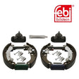 Febi 38748 Brake Shoe Set Rear High Performance Fits Fiat Panda 2007 - 2009