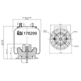 Febi 178299 Air Spring Rear Axle With Piston Premium Durable High Performance