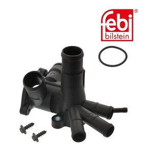Febi 18248 Coolant Flange Left Plastic Premium Fits VW Polo 1987 - 1994