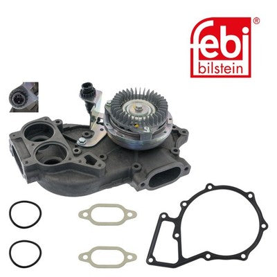 Febi 100573 Water Pump Grey Cast Iron Electro Magnetic High Performance