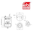 Febi 109042 Air Spring Steered Leading Axle With Piston And Rod High Performance