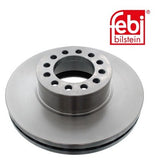 Febi 101728 Brake Disc Front Axle Non-Steered Trailing Axle High Performance