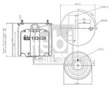 Febi 183438 Air Spring Front Axle Right Premium Quality Standard High Efficiency