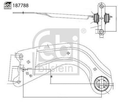 Febi 187788 Control Arm Standard Premium Grade Fits Mazda CX-5 2011 - 2017