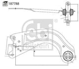 Febi 187788 Control Arm Standard Premium Grade Fits Mazda CX-5 2011 - 2017