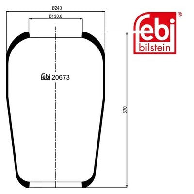 Febi 20673 Air Spring Premim High Performance Fits Fiat Ducato 1998 - 2002