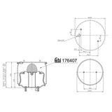 Febi 176407 Air Spring Front Axle With Piston Premium High Performance