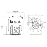 Febi 177933 Air Spring Rear Axle With Piston Premium Durable High Performance