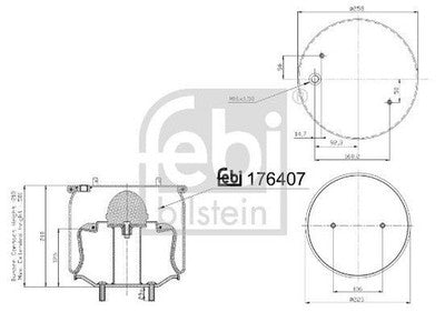 Febi 176407 Air Spring Front Axle With Piston Premium High Performance