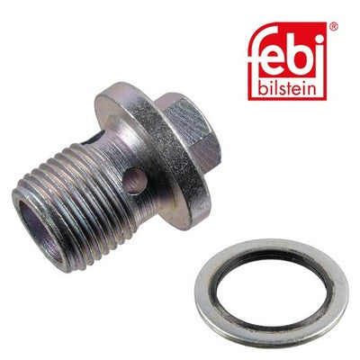 Febi 48882 Oil Drain Plug Male Hex Zinc-Coated Fits Fiat Ducato 2011 - 2025