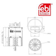 Febi 109088 Air Spring Rear Axle With Piston And Rod Premium High Performance