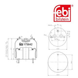 Febi 175642 Air Spring Front With Piston Premium Durable High Performance