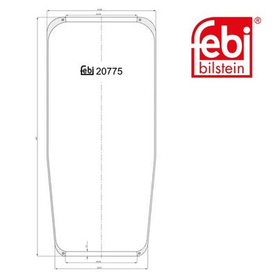 Febi 20775 Air Spring Standard Premium Quality For Renault Trafic II 2001 - 2006