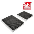 Febi 36024 Cabin Filter Set High Performance Fits Peugeot 207 2007 - 2012