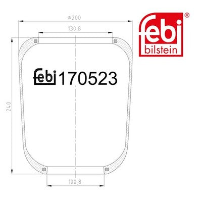 Febi 170523 Air Spring Front Axle Without Piston Premium Grade High Performance