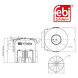 Febi 170804 Air Spring Rear Axle With Piston Premium Grade High Performance