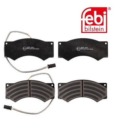Febi 16593 Brake Pad Set Front Axle With Fastening Material High Performance