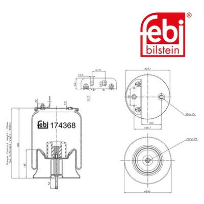 Febi 174368 Air Spring Rear Left Right Premium Durable High Performance