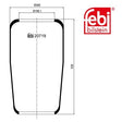 Febi 20719 Air Spring Standard Premium Quality For Vauxhall Astravan 2000 - 2004