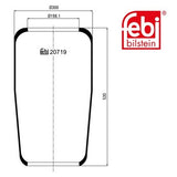 Febi 20719 Air Spring Standard Premium Quality For Vauxhall Astravan 2000 - 2004