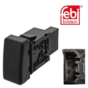 Febi 45361 Hazard Warning Flasher Plastic Black Premium Fits Mazda 3 2006 - 2009