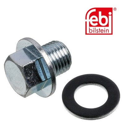 Febi 30264 Oil Drain Plug Steel Male Hex Zinc-Coated Fits Lexus GS 2013 - 2025