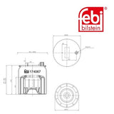 Febi 174067 Air Spring Front Axle With Piston Premium High Performance
