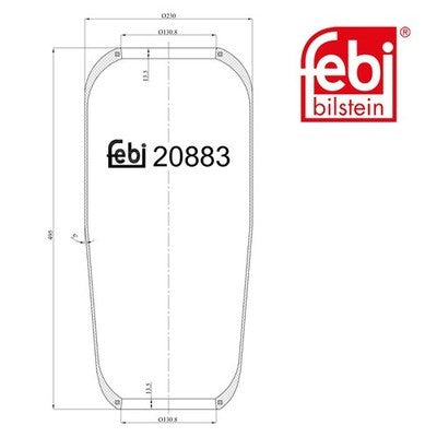 Febi 20883 Air Spring Premim High Performance Fits Fiat Doblo 2001 - 2024