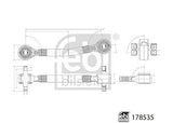 Febi 178535 Axle Strut Front Axle Left Right Steel Control Arm High Performance