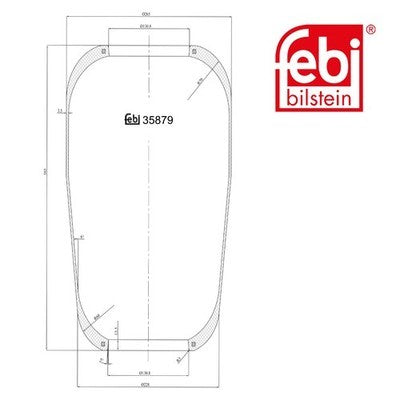 Febi 35879 Air Spring Aluminium Premim Fits Renault Twingo 2007 - 2014