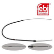 Febi 30765 Premium Brake Cable Left Rear Right Durable Fits VW Lupo 1999-2005