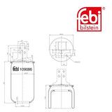 Febi 109086 Air Spring Rear Axle Without Piston Premium Grade High Performance