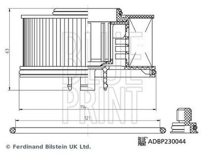 Blueprint ADBP230044 Fuel Filter Insert Premium Fits Toyota Aygo 2005 - 2014